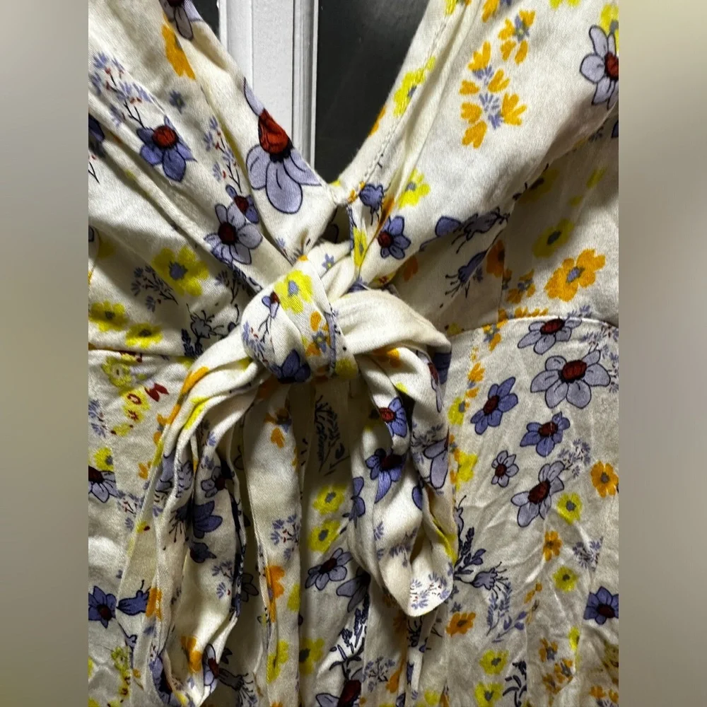 NWT Free People It Takes Two Wrap Dress in Ivory Combo - Picture 7 of 15